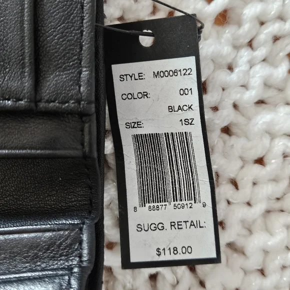 NWT Marc by Marc Jacobs Black Leather Quilted Wallet - Picture 7 of 9